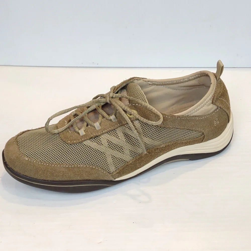 Grasshopper Ortholite Explore Tan Suede & Lace Mesh Lace-up Sneakers